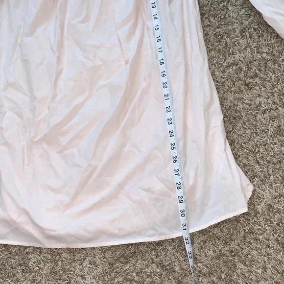 NWT Wild Fable Light Pink High Neck Poplin Baby Doll Dress with Long Sleeves XS - Picture 8 of 9